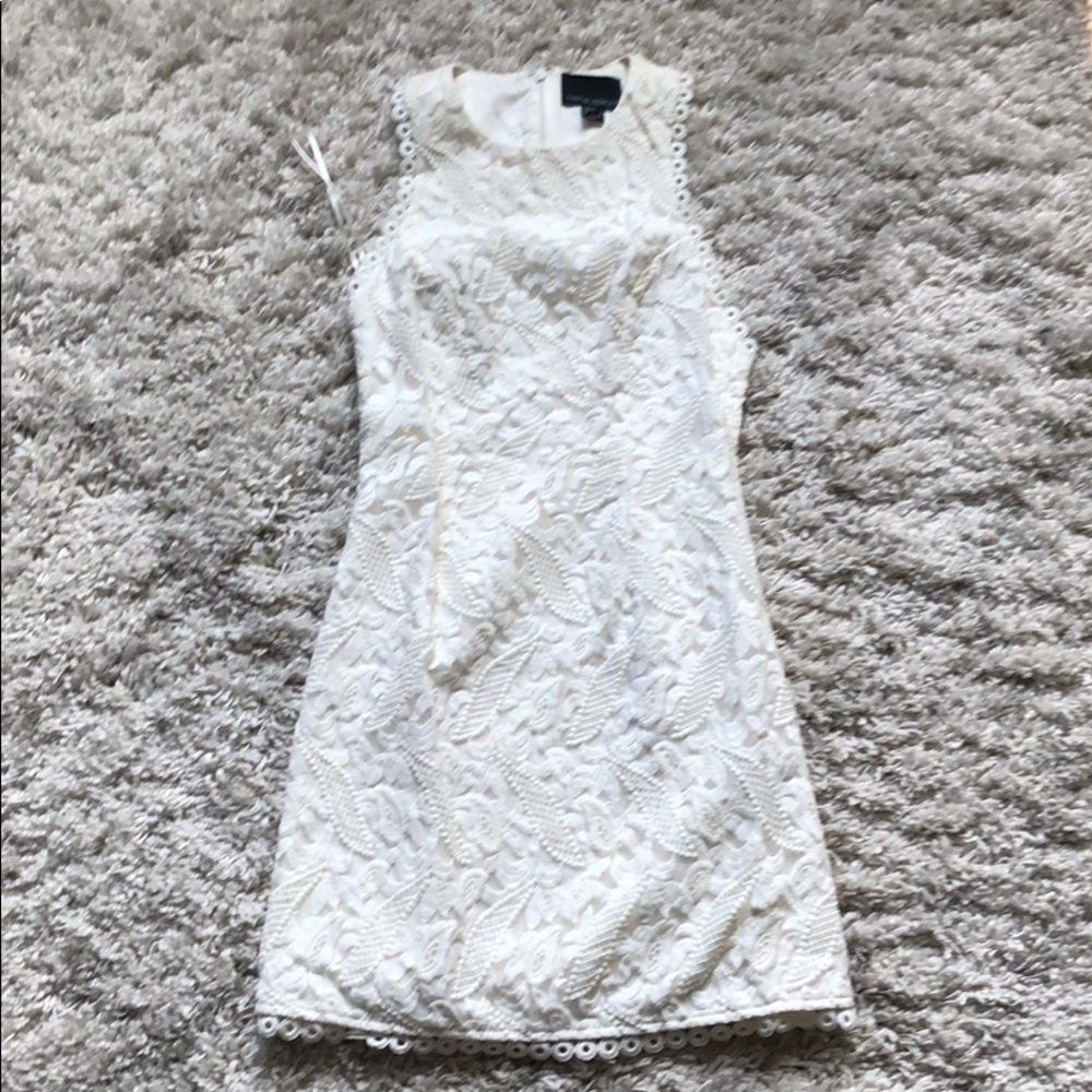 Cynthia Rowell White Lace Dress